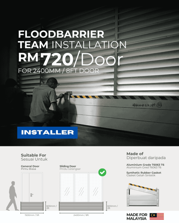 8ft FloodPanel Installation Service