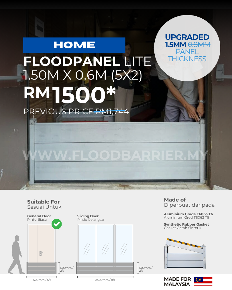 5ft x 2ft Flood Barrier (FloodPanel)